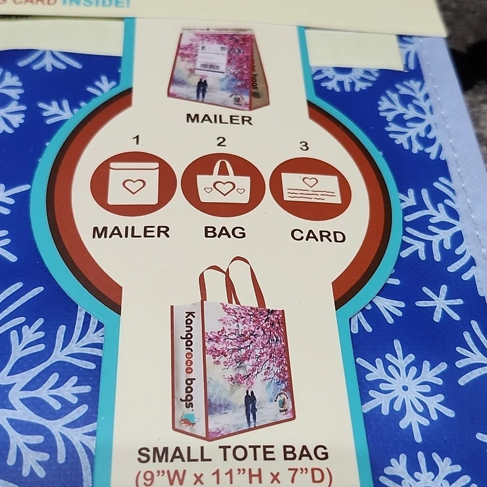 SNOWFLAKE KANGAROOO 3-IN-1 REUSABLE GIFT MAILER BAG SET-OF-2 BUNDLE